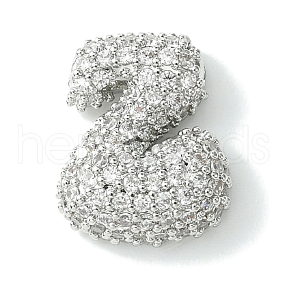 Rack Plating Brass Clear Cubic Zirconia Pendants KK-S378-01P-Z-1