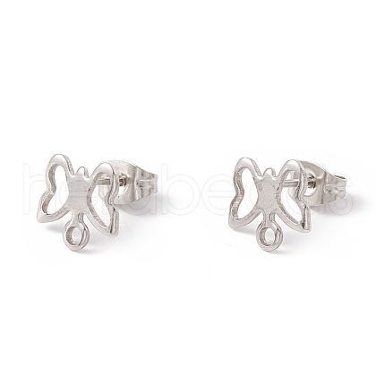 201 Stainless Steel Stud Earring Findings EJEW-A071-25P-1