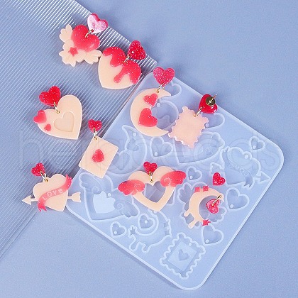 Heart DIY Silicone Ornaments Pendant Molds SIMO-R012-02-1