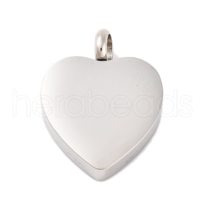 Non-Tarnish 304 Stainless Steel Urn Ashes Pendants BOTT-PW0001-100A-1