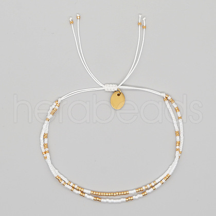 Handmade Dual-color Seed Beads Braided Bead Bracelets for Women UO2379-2-1
