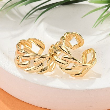 Brass Cuff Rings for Women RJEW-B119-13G-1