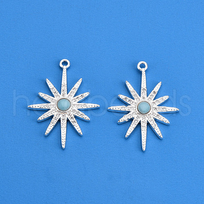 Brass Micro Pave Cubic Zirconia Enamel Pendants KK-T074-57P-1