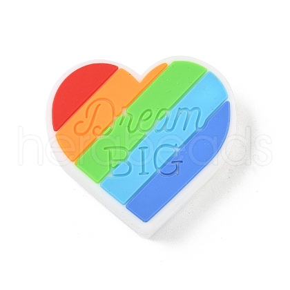 Word Silicone Focal Beads SIL-P010-01C-1