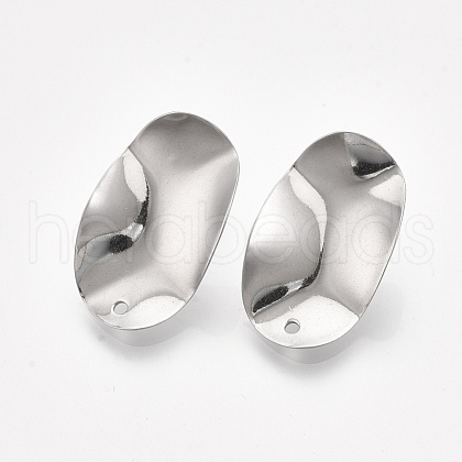 Non-Tarnish 304 Stainless Steel Stud Earring Findings X-STAS-S079-55B-1