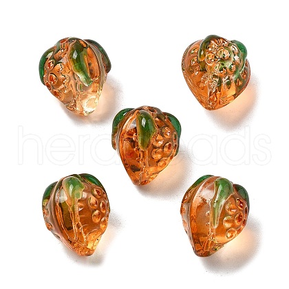 Handmade Lampwork Enamel Beads Strawberry LAMP-V001-05B-1