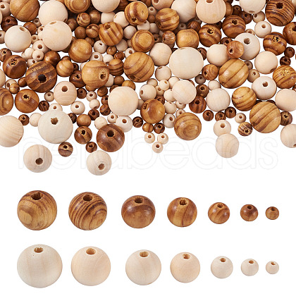 Unfinished Natural Wood Beads WOOD-TA0002-41-LF-1