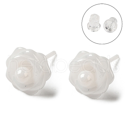 Hypoallergenic Bioceramics Zirconia Ceramic Stud Earrings EJEW-F340-01B-1