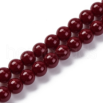 Baking Paint Glass Beads GLAA-Z010-01C-1