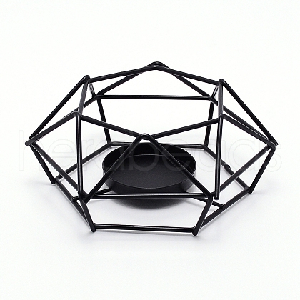 Iron Hollow Candle Holder AJEW-WH0019-69A-EB-1