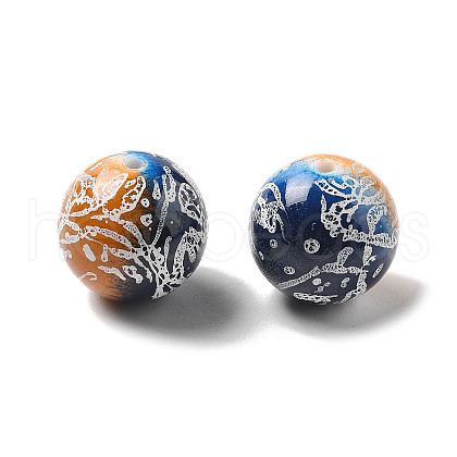 Baking Paint Opaque Acrylic Beads OACR-H049-03B-1