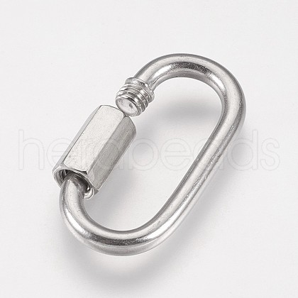 Tarnish Resistant 304 Stainless Steel Keychain Clasp Findings STAS-K183-02-A-1