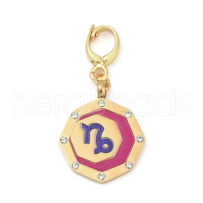 304 Stainless Steel Enamel Pendant Decoration STAS-S168-01G-10-1