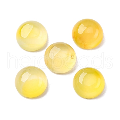 Natural Yellow Agate Cabochons G-K348-07B-04-1