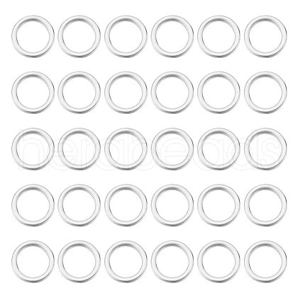 BENECREAT 80Pcs 304 Stainless Steel Linking Rings STAS-BC0003-63-1
