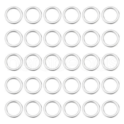 BENECREAT 80Pcs 304 Stainless Steel Linking Rings STAS-BC0003-63-1