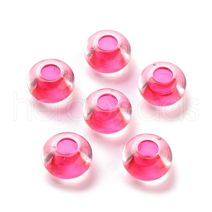 Transparent Acrylic European Beads TACR-P009-C01-11-1