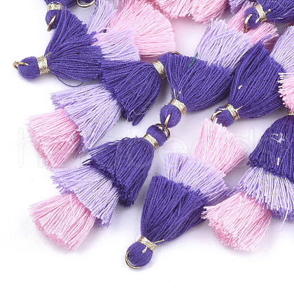 Polycotton(Polyester Cotton) Tassel Pendant Decorations FIND-T018-11-1