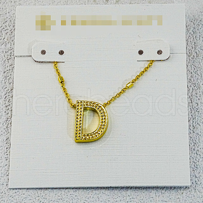 Brass Initial Pendant Necklaces for Women FS-WG8E27F-04-1