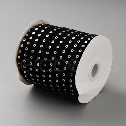 Single Velvet Ribbon with Paillettes OCOR-WH0082-305-1