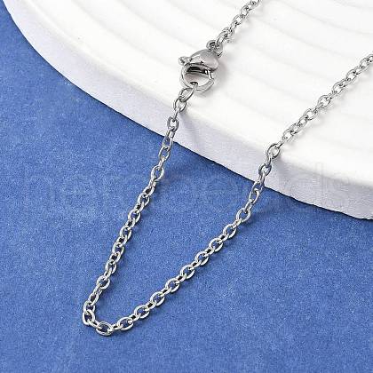 Tarnish Resistant Trendy Unisex 304 Stainless Steel Cable Chain Necklaces NJEW-L043-16P-1