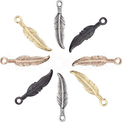 Unicraftale 8Pcs 4 Colors 304 Stainless Steel Pendants STAS-UN0021-06-1