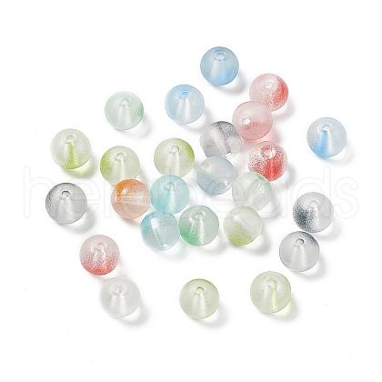 Frosted Glass Beads GLAA-P029-07A-1