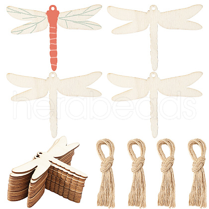 Wood Insect Pendant Decorations HJEW-WH20016-02B-1