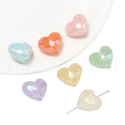 10Pcs AB Plating Acrylic Beads PW-WGD09D0-02-1