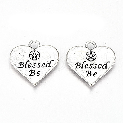 Tibetan Style Alloy Pendants X-TIBE-S323-034AS-RS-1