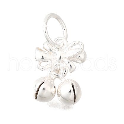 925 Sterling Silver Bowknot & Bell Charms STER-G046-02S-1
