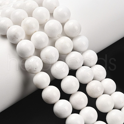 Natural Mashan Jade Round Beads Strands X-G-D263-10mm-XS01-1
