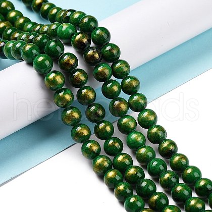 Natural Mashan Jade Beads Strands G-F670-A17-8mm-1