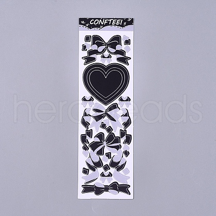 Bowknot Ribbon Pattern Decorative Labels Stickers DIY-L037-B01-1