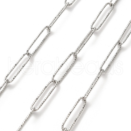 304 Stainless Steel Paperclip Chains CHS-A016-08P-A-1