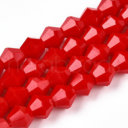 Opaque Solid Color Imitation Jade Glass Beads Strands EGLA-A039-P6mm-D02-1