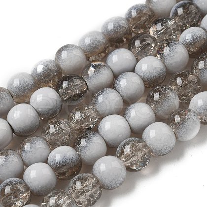 Crackle Glass Beads Strands X1-GLAA-U001-8mm-06-1
