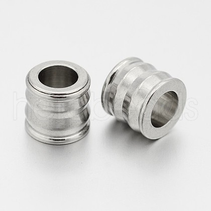 Tarnish Resistant Column 201 Stainless Steel Large Hole Beads STAS-N062-42P-1