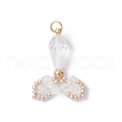 Transparent Glass Pendants PALLOY-MZ00725-01-1