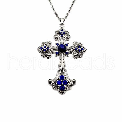 Vintage sparkling diamond cross large DIY accessory accessories AW3473-7-1