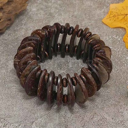 Bohemia & Ethnic Style Wood Stretch Bracelets for Women WG33998-07-1