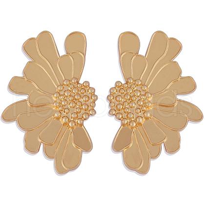Vintage Flower Stud Earrings for Women Alloy Enamel Half Flower Stud Earrings Summer Earrings Boho Beach Floral Stud Earrings Jewelry Gifts for Women JE1095A-1
