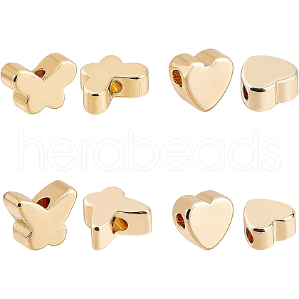 Brass Beads KK-BC0005-62G-1