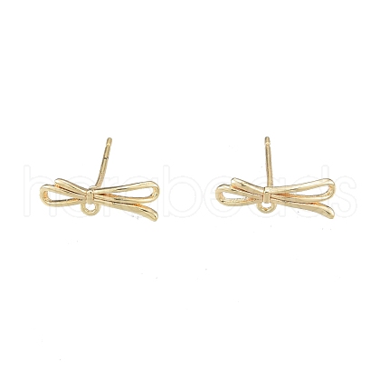 Brass Stud Earring Findings KK-G432-29G-1