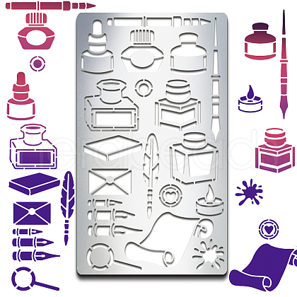 Stainless Steel Metal Stencils DIY-WH0242-268-1