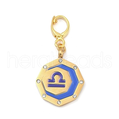 304 Stainless Steel Enamel Pendant Decoration STAS-S168-01G-07-1