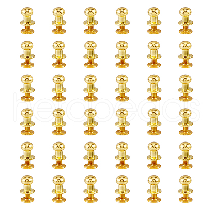 SUPERFINDINGS 30 Sets Brass with Iron Knob Screw Rivet FIND-FH0008-64G-1