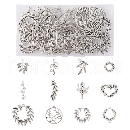 48Pcs 12 Style Tibetan Style Alloy Pendants DIY-TA0003-97-1