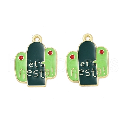 Cinco De Mayo Theme Alloy Enamel Pendants ENAM-V001-05H-G-1