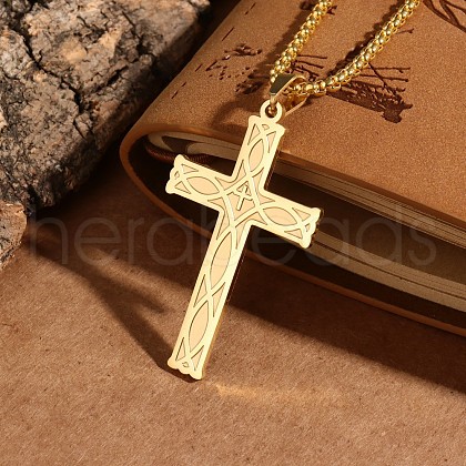 Stainless Steel Cross Pendant Necklaces CL9697-1-1
